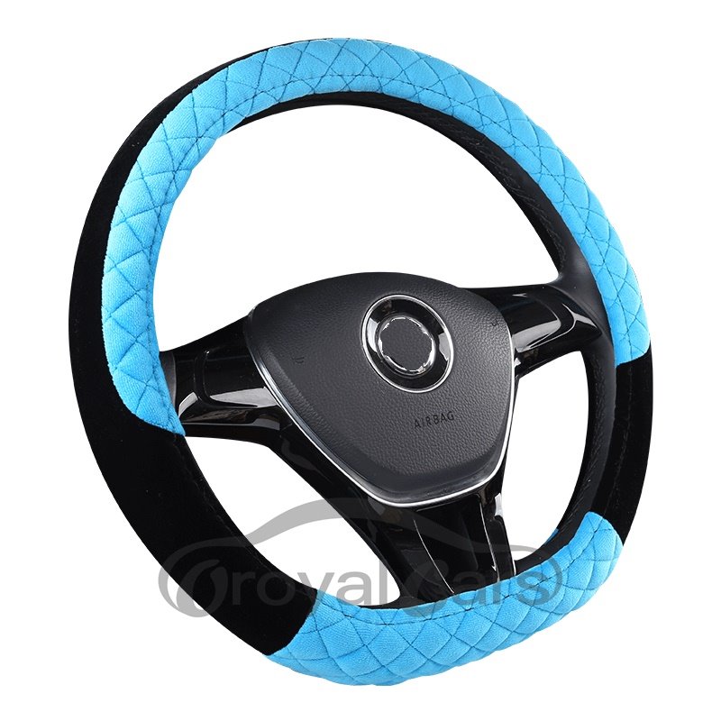Fluffy Suede Bright Color Holding Warm Steering Wheel Cover
