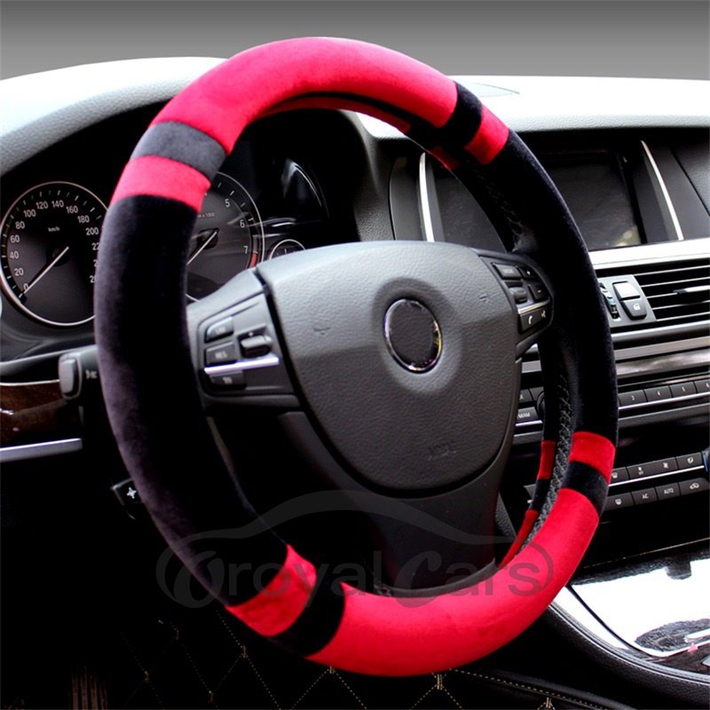 Different Colors Splicing Sports Style Car Steering Wheel Cover