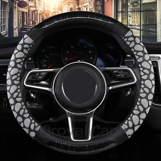 PVC Material Color Block All Seasons Simple Style Steering Wheel Cover