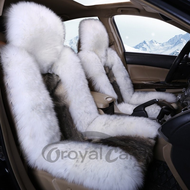 Winter Warm Super Soft Wolf Hair Beautiful Color Design Car Seat Cover