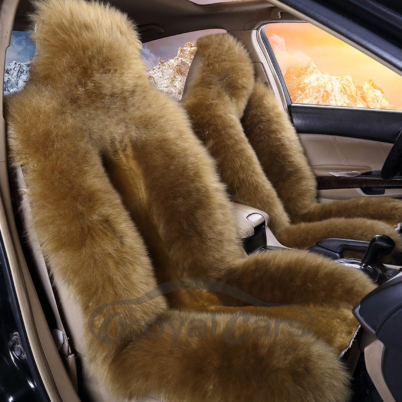 Warm Wool Hair Material Winter Pure Color Options Car Seat Covers