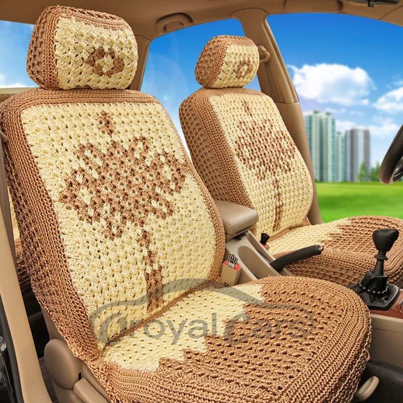 Erfrischender Universal-Autositzbezug aus Superexcellence-Strick mit chinesischem Knotenmuster