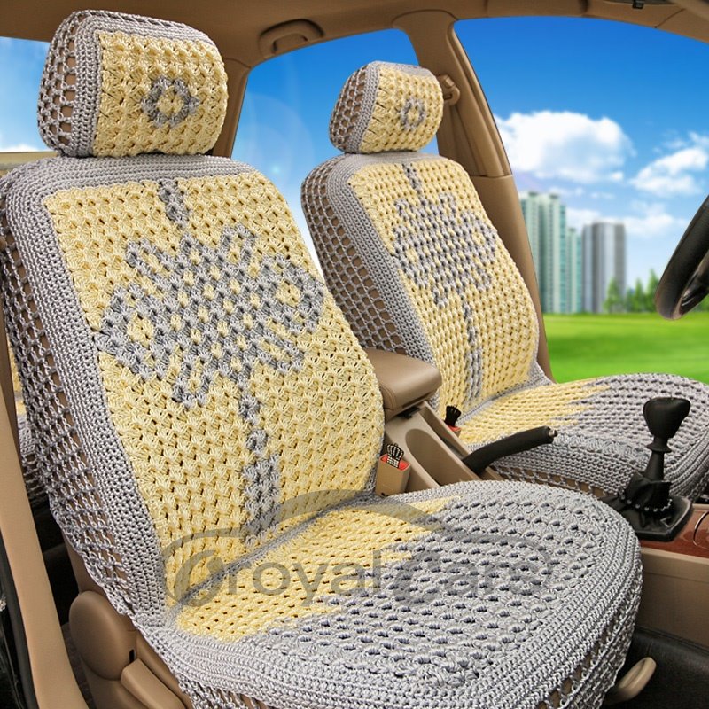 Chinese Knot Pattern Superexcellence Knit Refreshing Universal Car Seat Cover