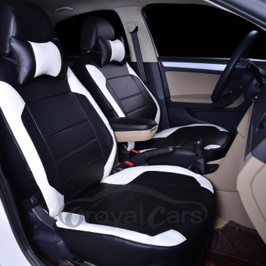 Sports Style Color Block Fit Perfectly Mesh Design Ventilate Waterproof PU Leather Custom Fit Seat Cover