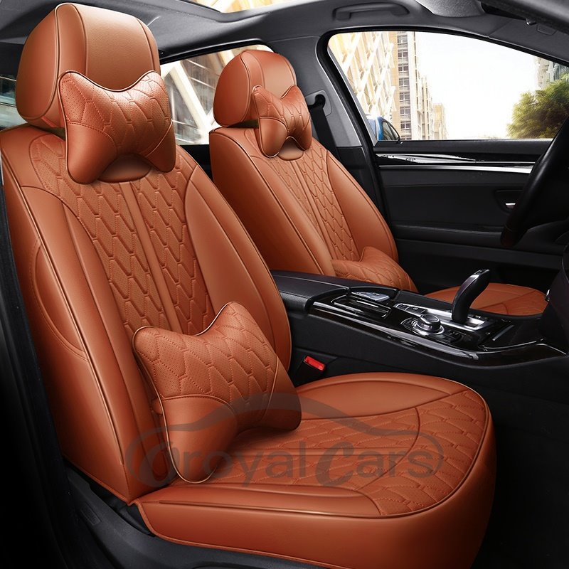 PU Leather Sport Style Compatible with Airbags Full Coverage with Waterproof Leather Wear Resistant Dirty Resistant Custom Fit Seat Covers