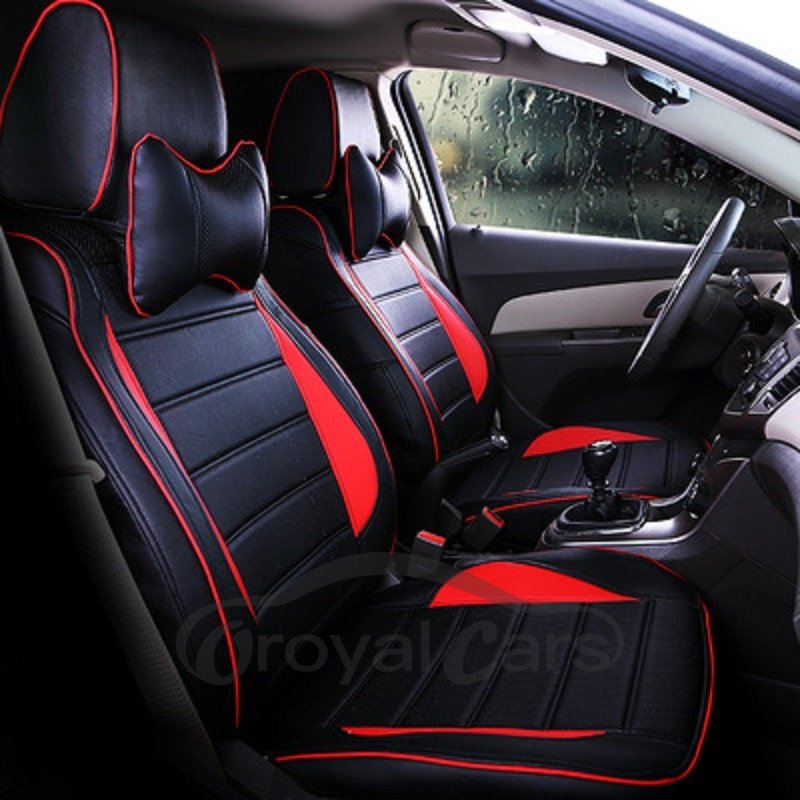 Sport Style Wild&Elegance Color Block Superfine Fibre PU Leather Soft And Breathable Custom Fit Seat Cover
