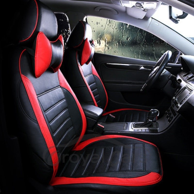 Sport Style Wild&Elegance Color Block Superfine Fibre PU Leather Soft And Breathable Custom Fit Seat Cover