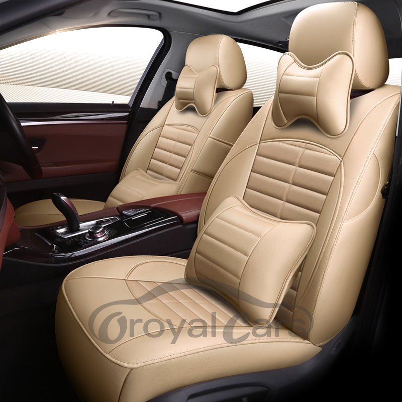 Luxury Plain Pattern Modern Style Leather Custom Car Seat Cover