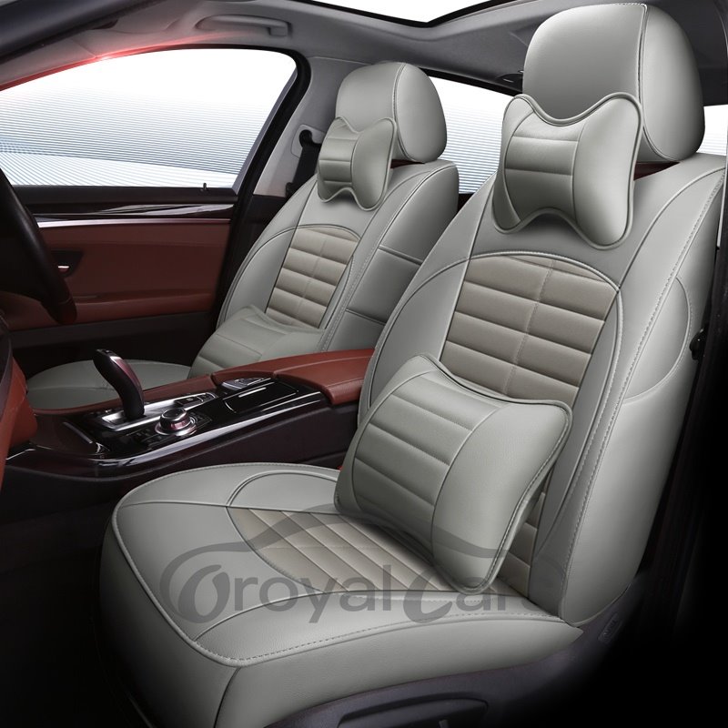 Luxury Plain Pattern Modern Style Leather Custom Car Seat Cover