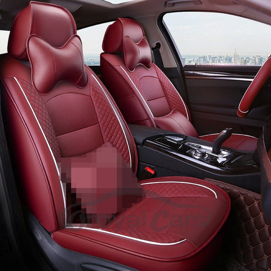 Cubierta de asiento de coche personalizada de cuero real de estilo simple con patrón liso