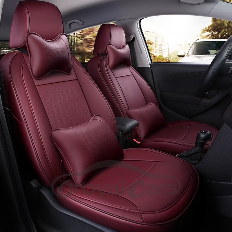 Luxury Plain Patern Simple Style PVC Leather Custom Car Seat Cover