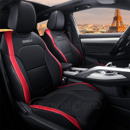 Color Block Modern Style PU Leather Custom Car Seat Cover