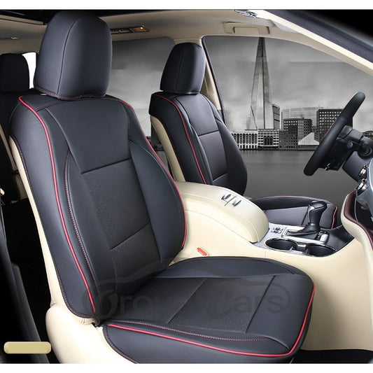 Fundas de asiento de automóvil personalizadas para Toyota Highlander Seven Seats 2009-2019 de cuero lujoso de alta calidad 