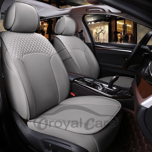 Plain Pattern Simple Style Leather Custom Car Seat Cover Suitable For Five-Seater Cars