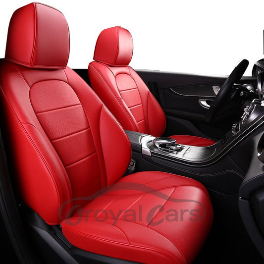 PU Material Business Style Stripe Patterns Custom Fit Seat Covers