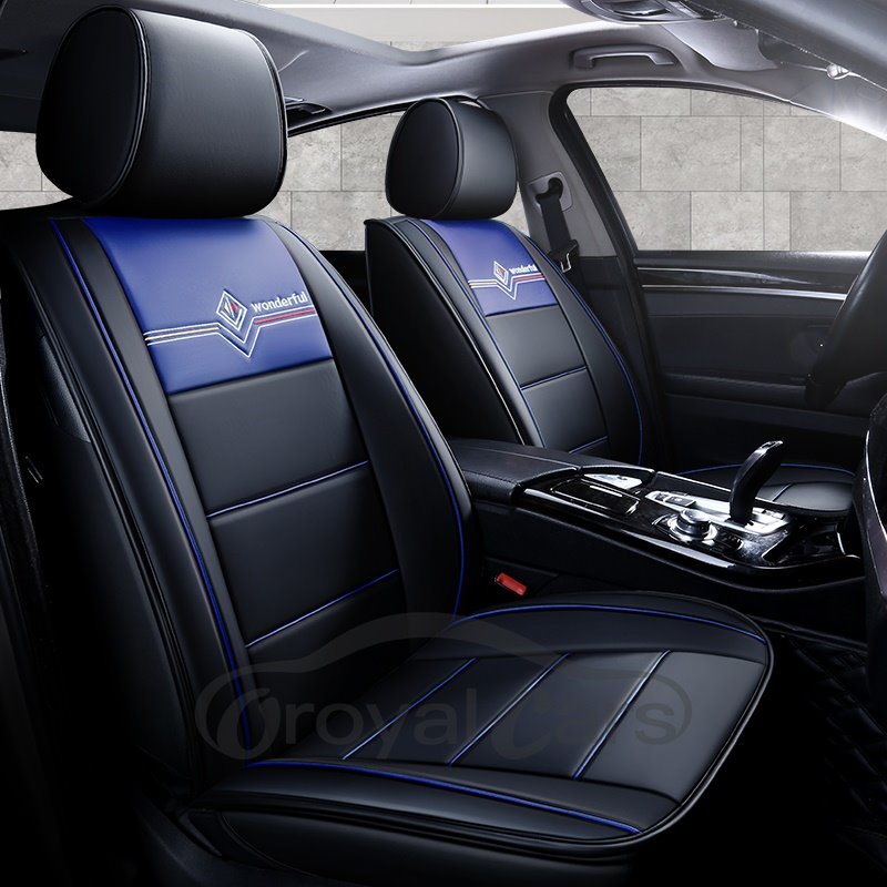 Simple Style PU Leather Material Hard-Wearing Waterproof Sportive Universal Fit Seat Covers