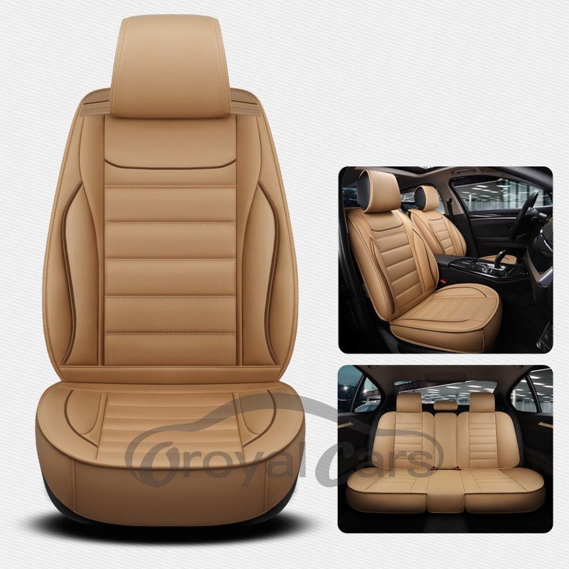 Only 3 Black Left Simple Style Universal Full Set Needlework PVC Leather All Seasons Universal Fit Seat Cover