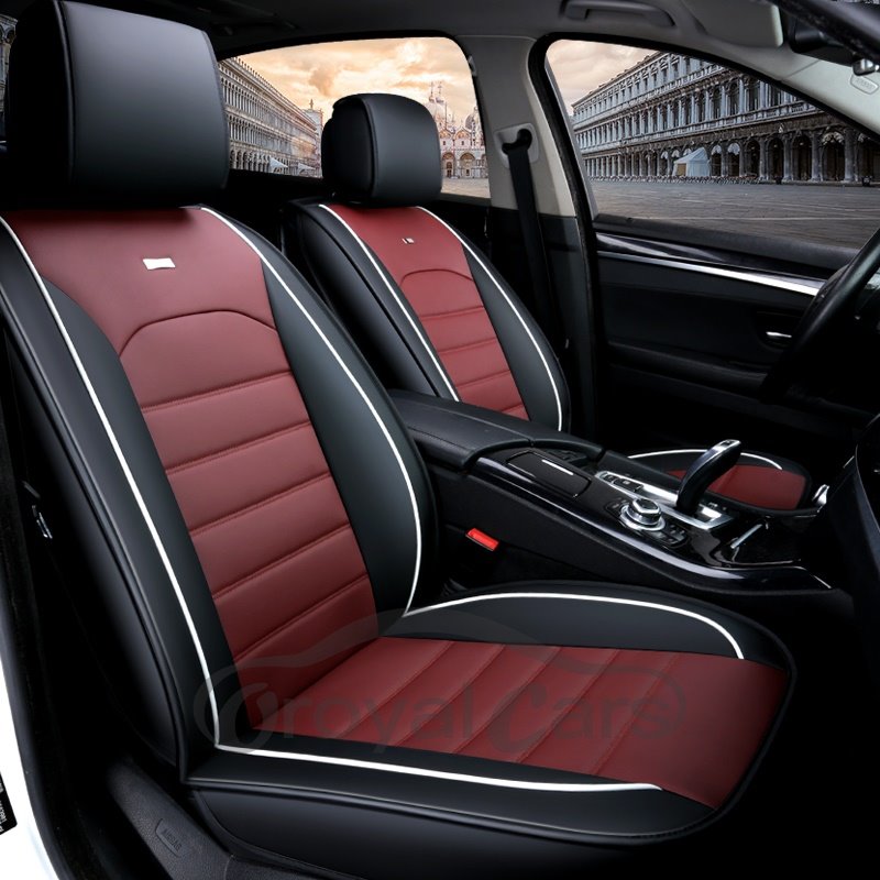 Modern Style Plain Patttern PVC Leather Universal Car Seat Cover