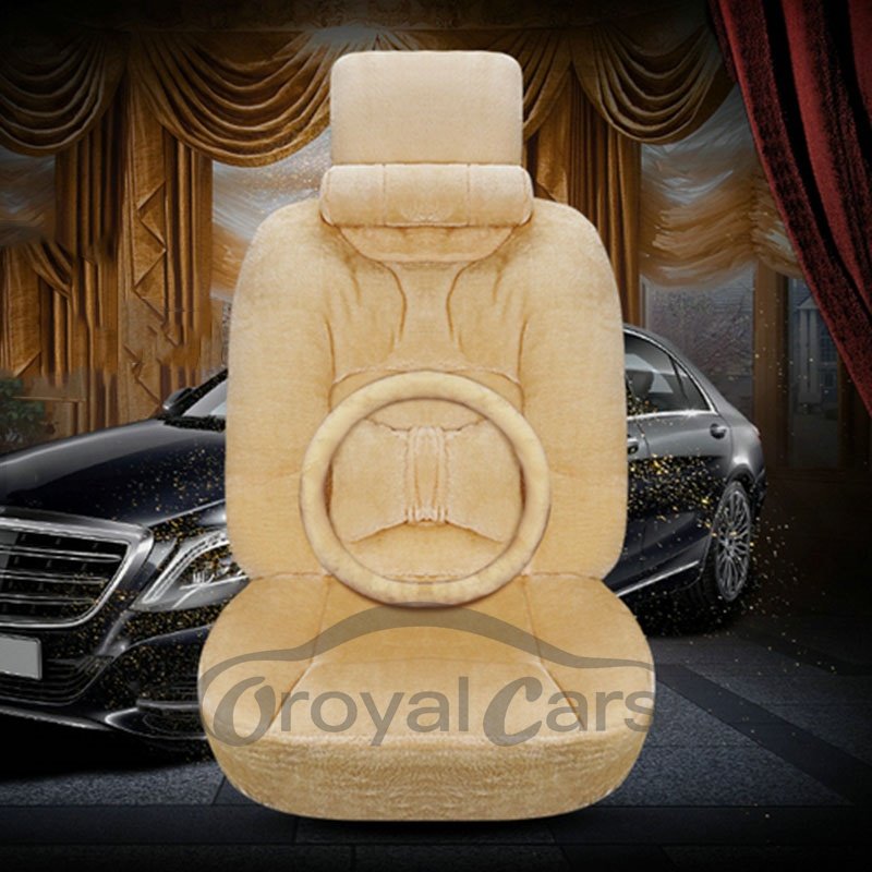 Modern Style Suede Material Winter Universal Single Seat Cover
