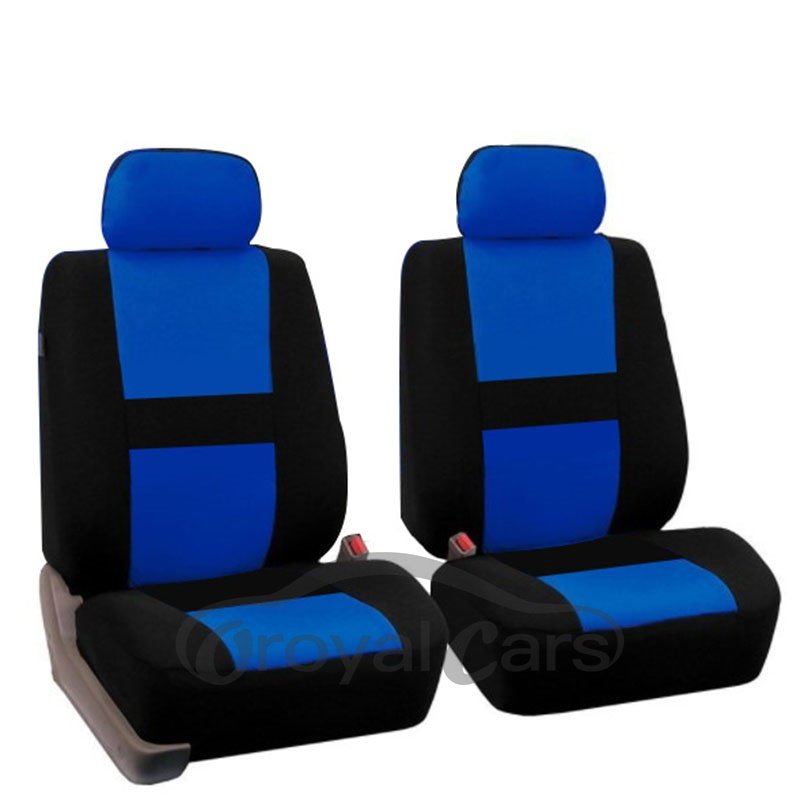 Fundas de asiento de coche para asiento delantero, fibra de poliéster de dos colores, resistente al desgaste, funda de asiento agradable para la piel, accesorio de ajuste universal 