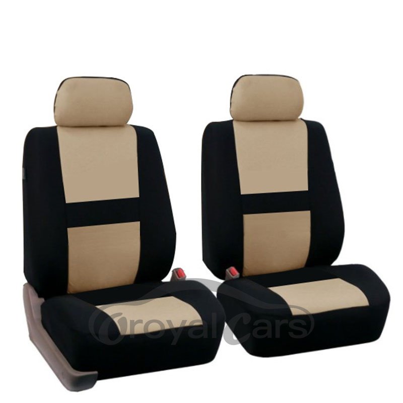 Autositzbezüge für den Vordersitz, zweifarbiger, verschleißfester, hautfreundlicher Sitzbezug aus Polyesterfaser mit universeller Passform 