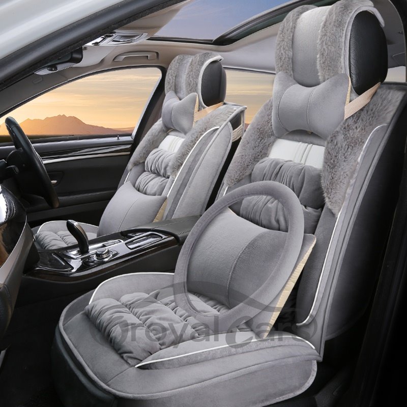 Elegant Shape Plush Impeccable Warm Winter Universal Car Seat Covers
