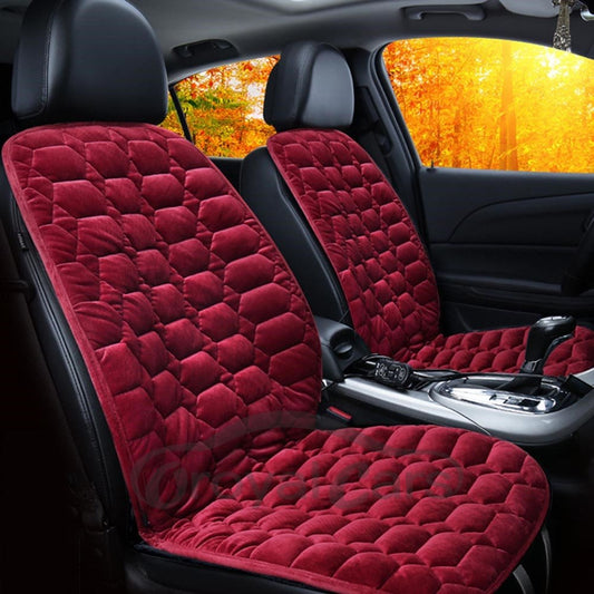 Suede Material Rapid Heating Safe And Efficient Convenient Installation 1 Universal Front Heating Seat Cover