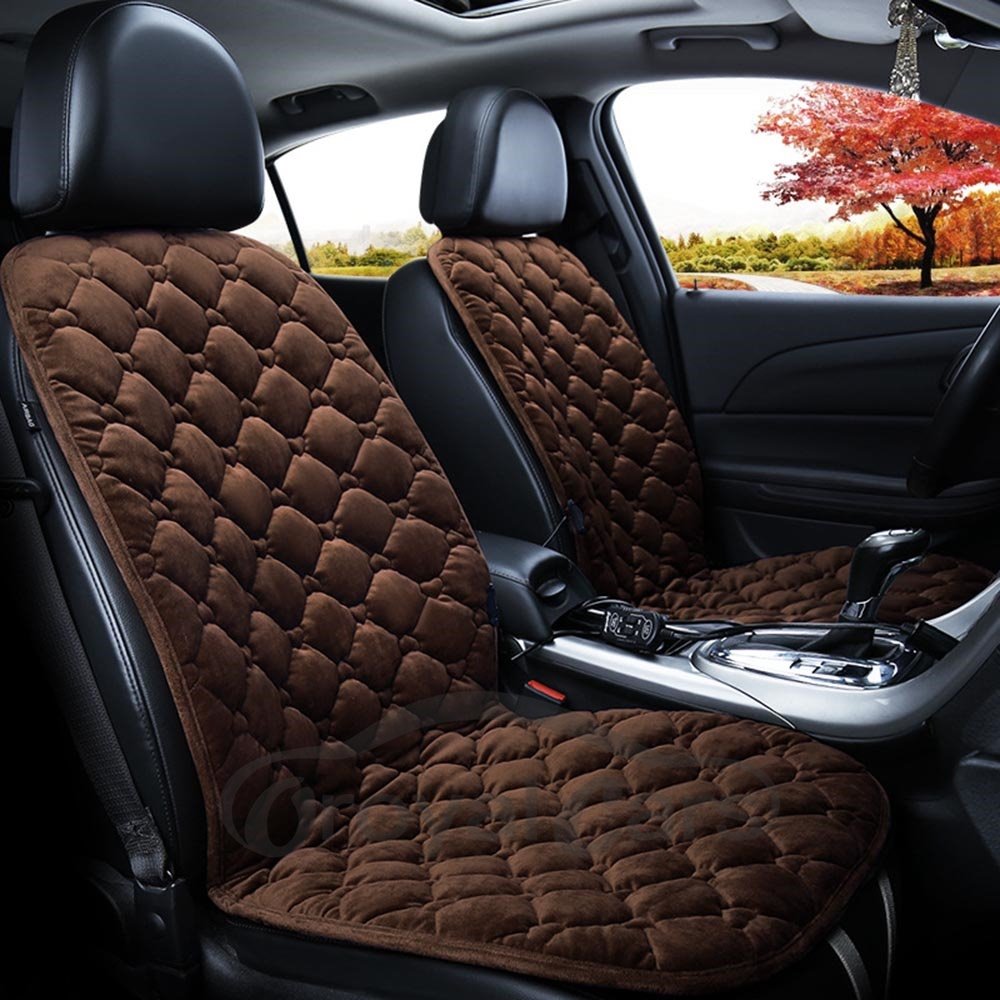 Suede Material Rapid Heating In 30 Seconds Safe And Efficient Convenient Installation Universal 1 Front Heating Seat Cover