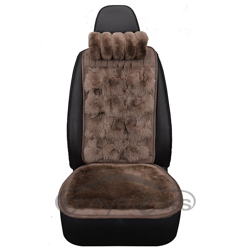 1 Winter Warm Front Seat Cover Pure Fox Hair And Wool Material Warm Comfortable Fluffy Noble Suitable For Most Cars