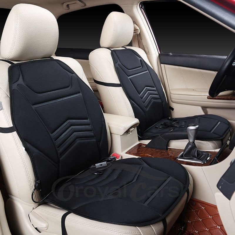 2 Winter Front Heated Seat Covers Safe Efficient Convenient And Temperature Adjustment Suitable For Car Or Home