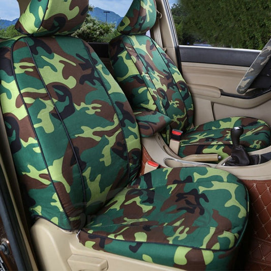 Military Quality Full Coverage Wear-Resistant Scratch-Resistant 5 Seats Outdoor Camouflage Pattern Custom Fit Seat Covers
