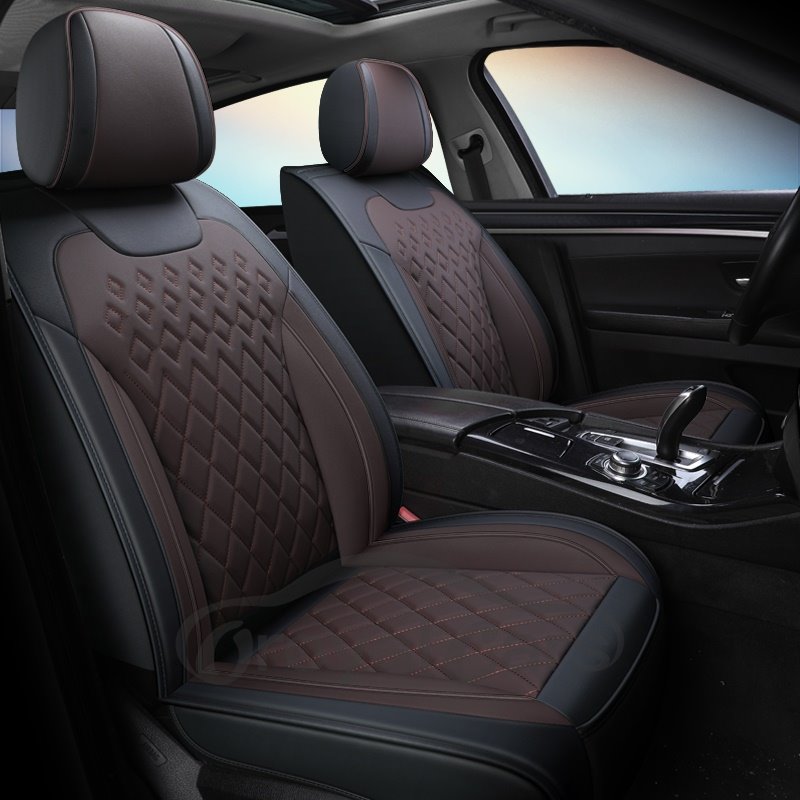 5 Seats Wear-Resistant Leather Design Airbag Compatibility Full Coverage Durable Unfading Universal Fit Seat Cover Suitable For Most Cars