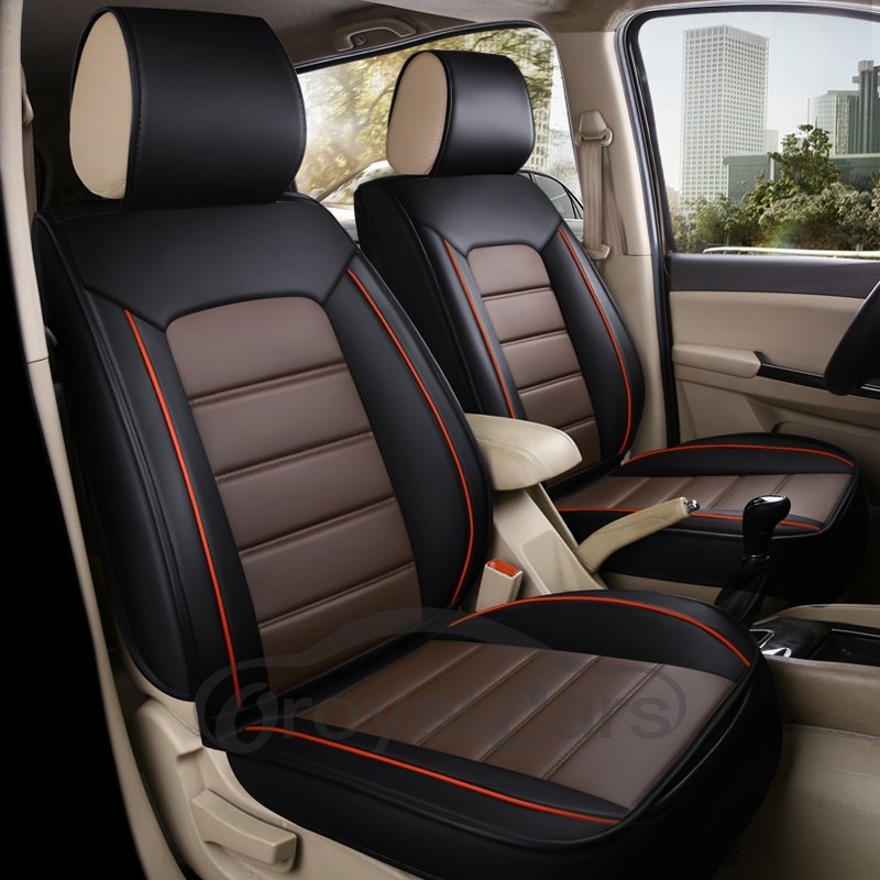 Wear Resistant Durable Leather Full Coverage 1 Front Car Seat Cover Suitable For Most Cars/ 7-Seater Seat Covers Can Be