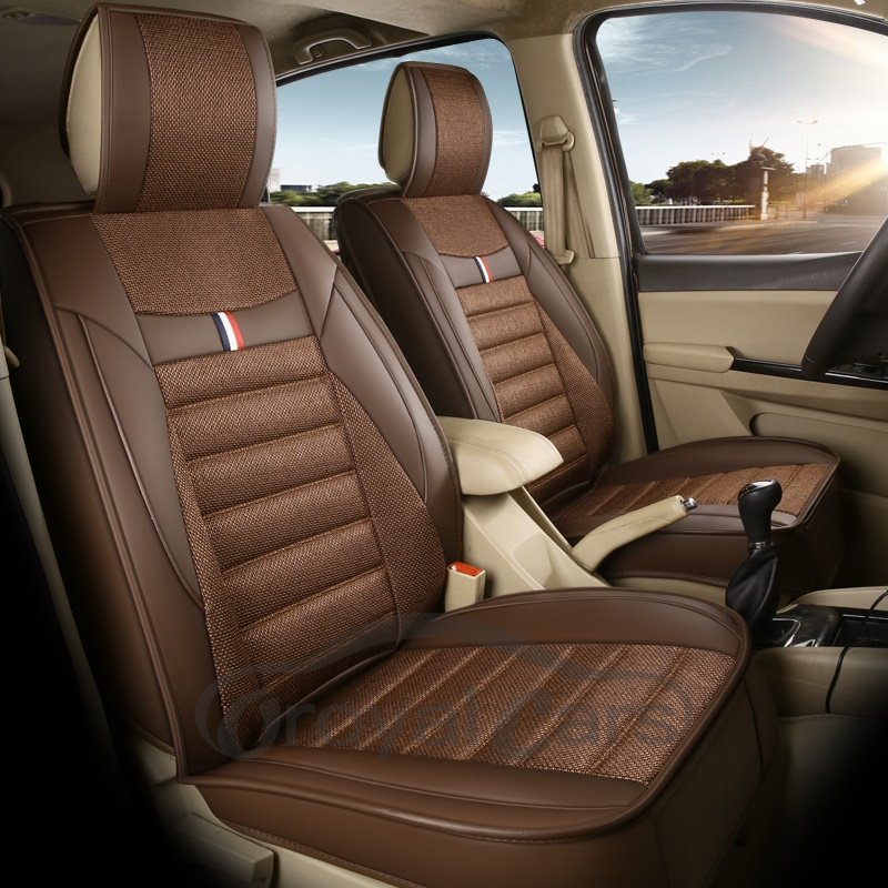 Wear Resistant Durable Linen Full Coverage 1 Front Car Seat Cover Suitable For Most Cars/ 7-Seater Seat Covers Can Be Cu