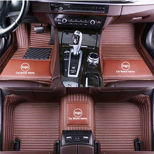 The Logo&Brand Can Be Printed High Quality Leather Moisture-Proof Skid Resistance Waterproof Wear-Resisting Custom Fit Floor Mats If You Do Not Find Your Car Or Have Special Needs Please Note In The Shopping Cart