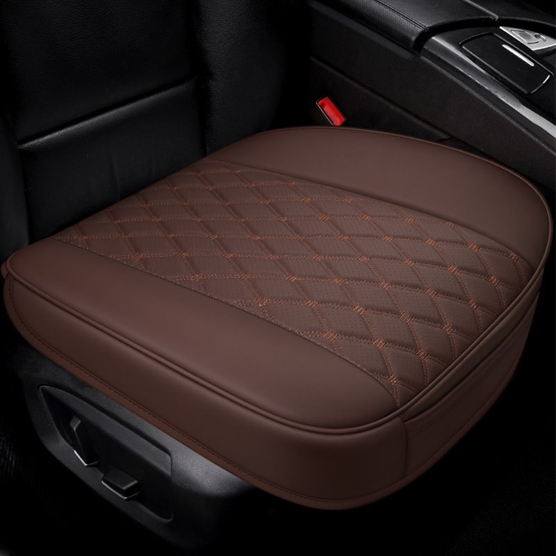 2PCS Edge Wrapping Car Front Seat Cushion Cover Pad for Auto with PU Leather