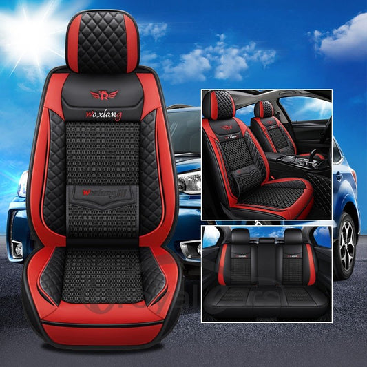 Full Coverage 5 Seater Wear-Resistant Breathable Durable Leather And Breathable Ice Silk Airbag Compatible Truck Seat Co