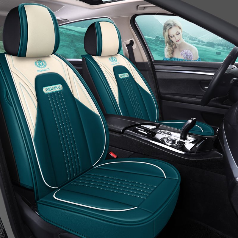 Simple Style 5 Seats All Seasons Universal Fit Seat Covers High Quality Leather Wear Resistant Breathable Skin Friendly