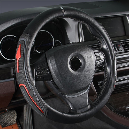 High-quality Leather Fabric Wear-resistant Dirt-resistant and Non-slip Suitable for 98% of Cars Steering Wheel Covers