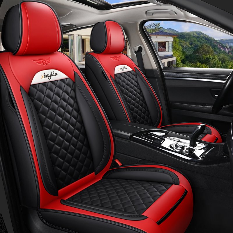 Wear-resistant Leather Universal Fit Seat Covers Suitable for Most 5 Seats Cars and Pickup Trucks