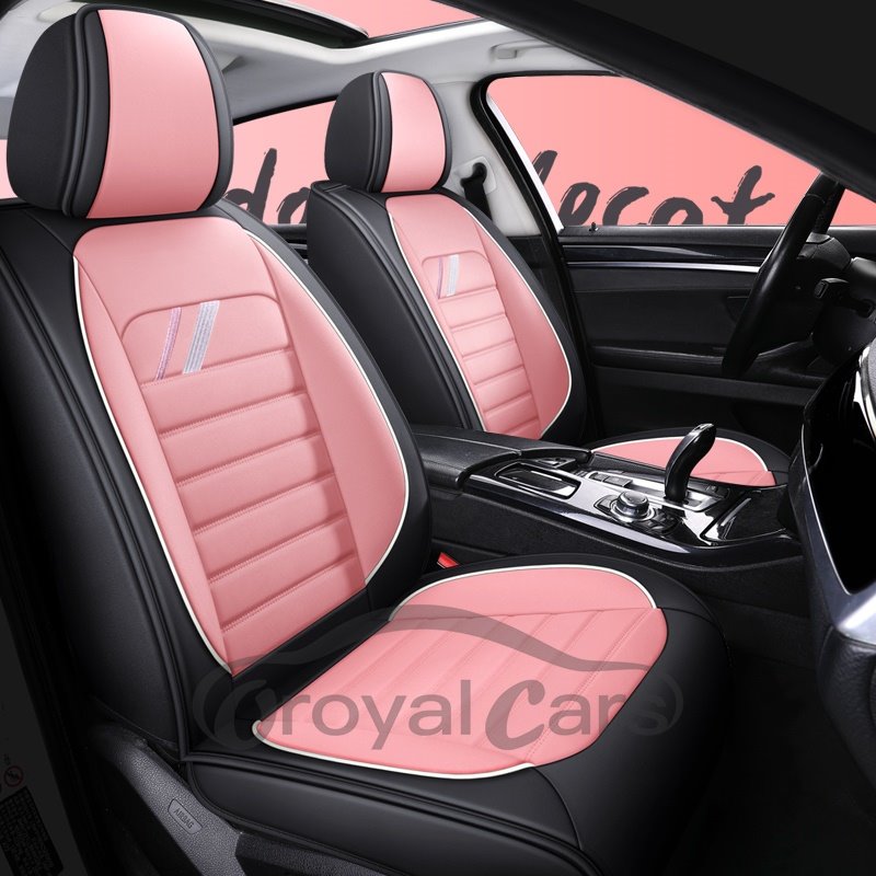 New Trend Sport Style 5 Seater Universal Fit Seat Covers Wear-resistant and Breathable Leather Compatible Airbags Reliable and Not Slipping