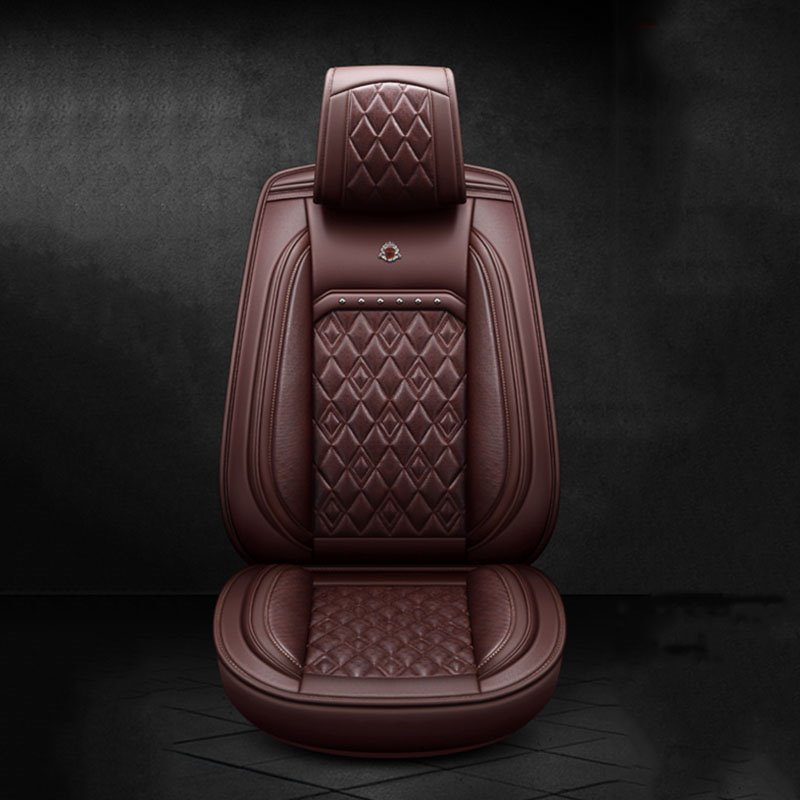 Fundas de asiento de coche Universal para camioneta/sedán, Material de cuero sintético, estilo moderno, resistente al desgaste, 5 plazas