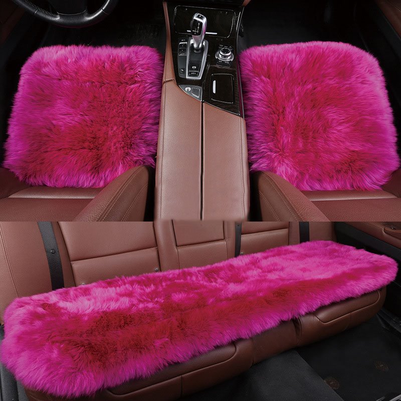 Do Not Fade Do Not Lose Hair Soft Comfortable And Warm Winter Short Plush Wool Car Cushion Small Square Seat Cushion Thr