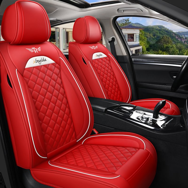 Wear-resistant Leather Universal Fit Seat Covers Suitable for Most 5 Seats Cars and Pickup Trucks
