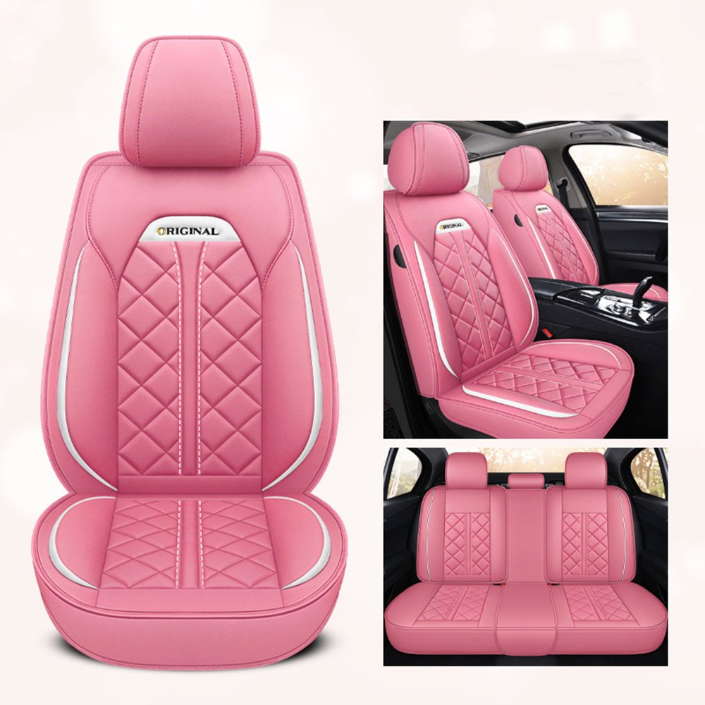 5 Seater Car Seat Covers Full Coverage Soft Wear Resistant Durable Skin Friendly PU Leather Airbag Compatible Fastness U