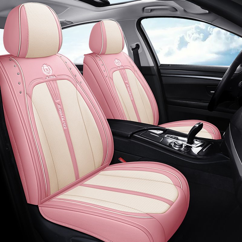Durable Leather and Wear-resistant and Breathable Leather Material Suitable for Most 5-seater Cars or Pickup Trucks Universal Fit Seat Covers