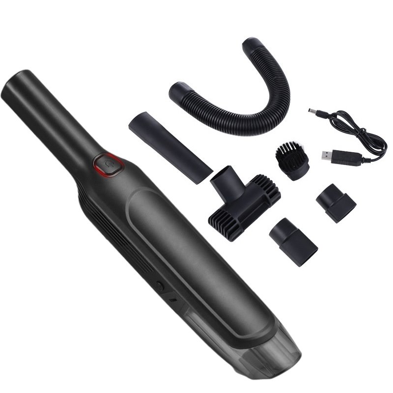 Aspiradora portátil para coche con carga USB, aspiradora de mano de alta potencia sin ruido, 120W, 7,4 V, 5000PA, el mejor Kit de accesorios para automóvil