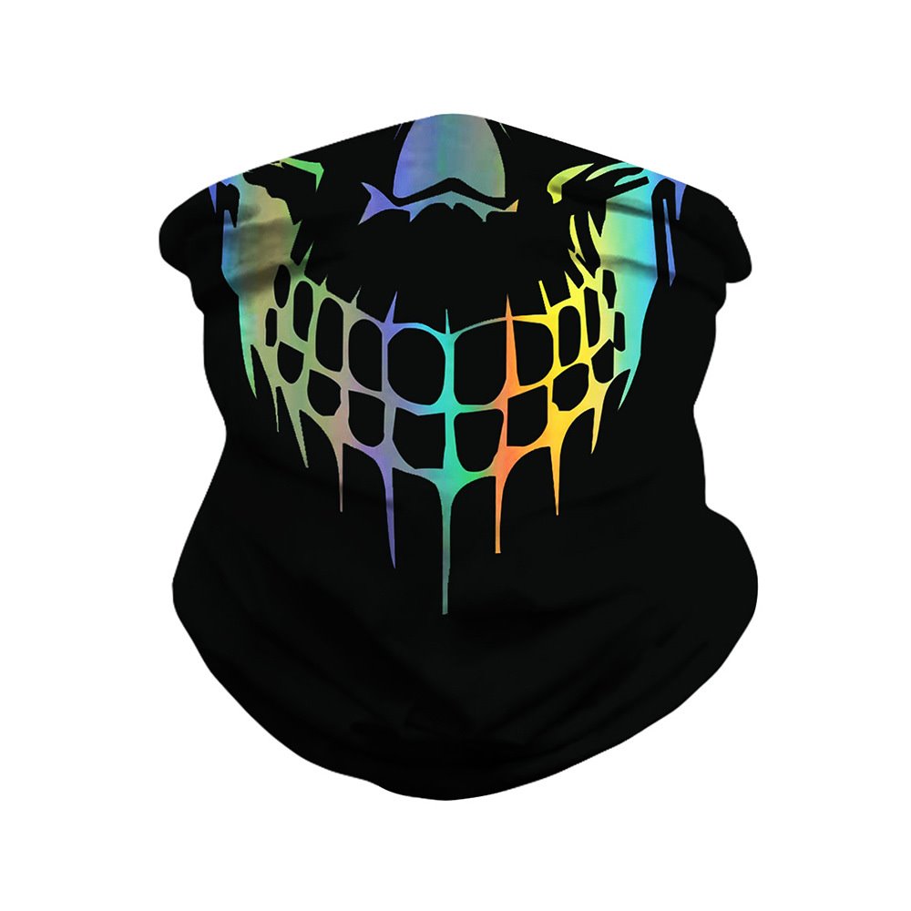 Face Shield Skeleton Digital Printing Outdoor Riding Shield Magic Headscarf Multi-purpose Neck Band High Elasticity Light And Breathable Soft Skin Care Insect-resistant Dust Proof Anti Droplet