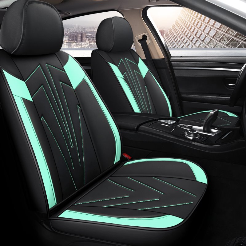 Durable Leather 5 Seats Breathable and Environmentally Friendly No Odor Stain Resistant Wear Resistant Full Coverage Four Seasons Universal Seat Covers