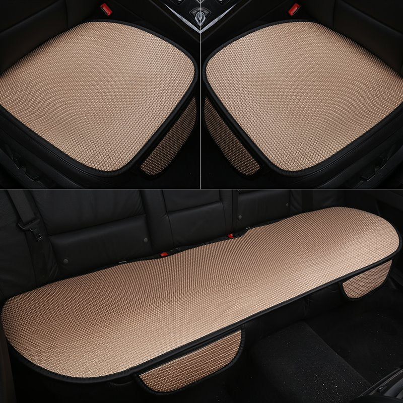 3-teilige Autositzmatte aus Mikrofasermaterial mit einfachem Muster und einfachem Muster 